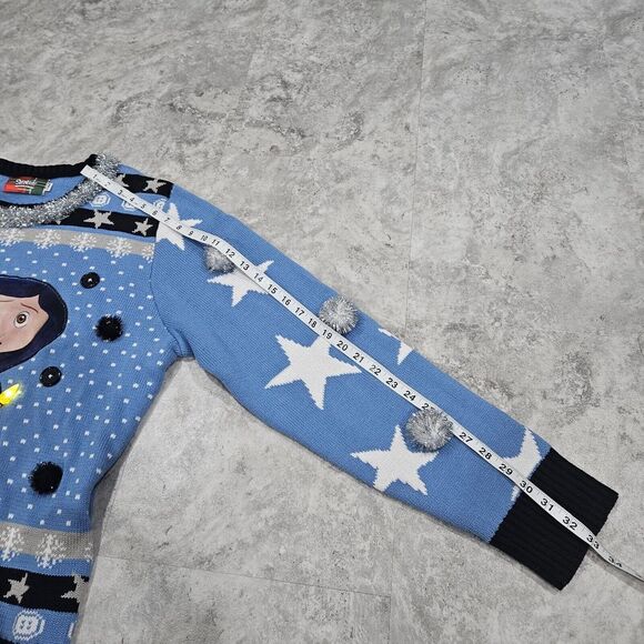 Light-Up Be Careful What You Wish for Christmas Sweater Xl - Coraline - Picture 5 of 16